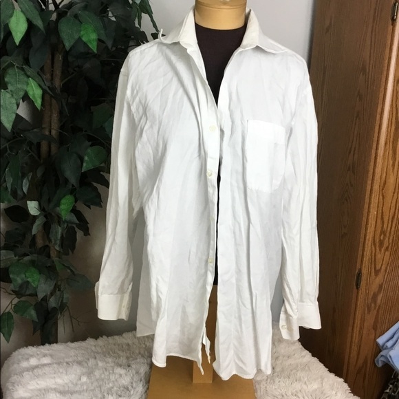 Perry Ellis Portfolio Large (16) 32/33 white button down long sleeve shi… - Picture 1 of 11